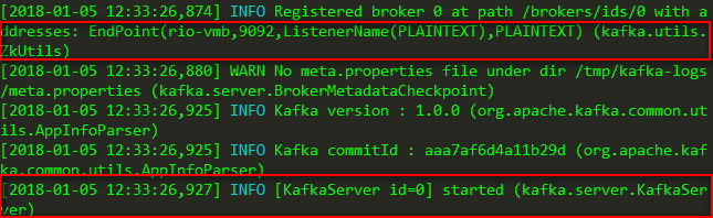 Install Apache Kafka 1.0 on Linux - Start Kafka Broker Successfully.