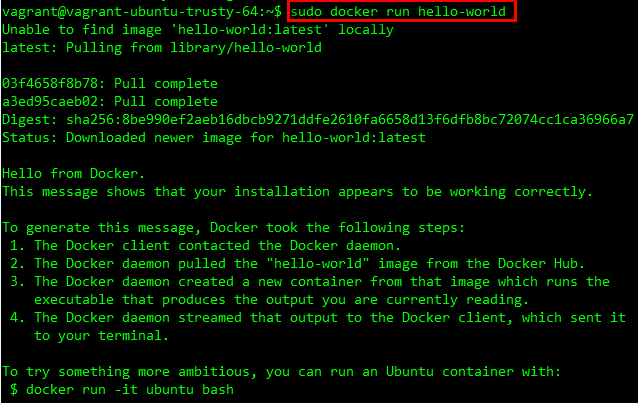 Install Docker on Ubuntu 16.04, 15.10, 14.04 - hello-world docker
